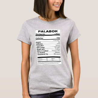 Camiseta Fatos de Nutrição do Palabok