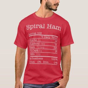 Camiseta Fatos de Nutrição do Presunto Espiral