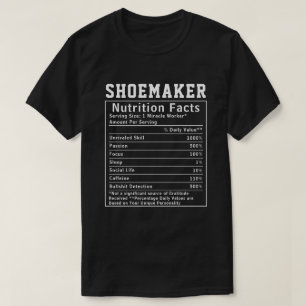 Camiseta Fatos de Nutrição Engraçados por Sapateiros Fatos