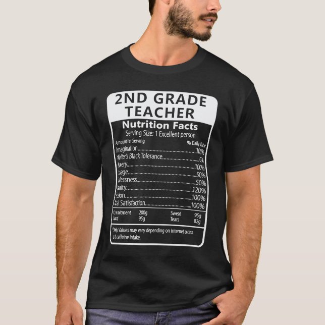 Camiseta Fatos de Nutrição Sarcásticos de Professor do 2º A (Frente)