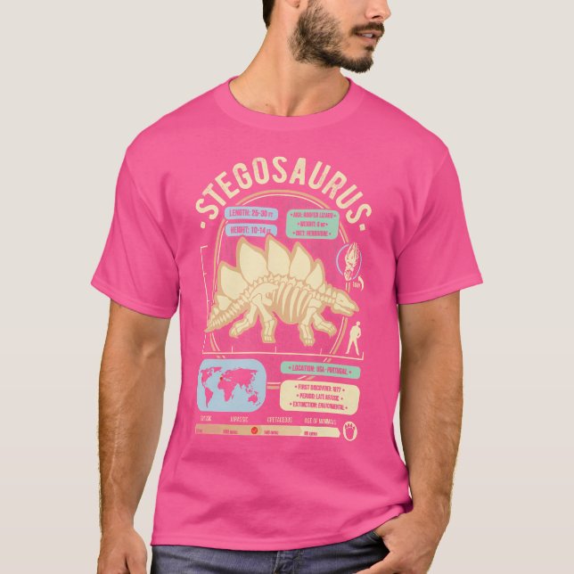 Camiseta Fatos do dinossauro - Presente da Anatomia Científ (Frente)