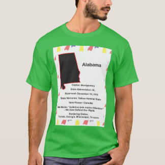 Camiseta Fatos do Estado do Alabama