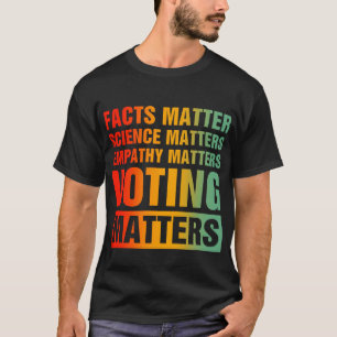 Camiseta Fatos Importantes Ciência Questões de Votação