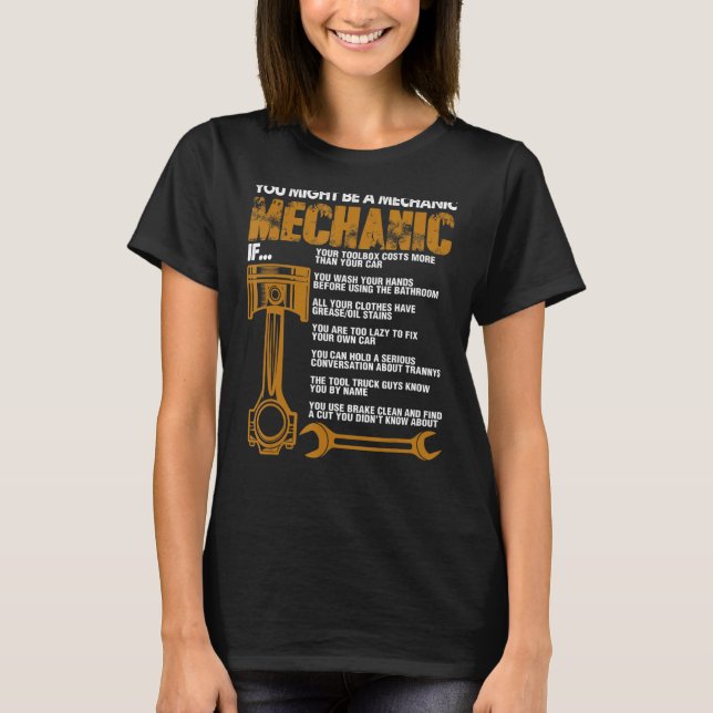 Camiseta Fatos Mecânicos - Mecânico Funny Diesel (Frente)