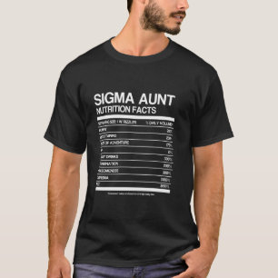 Camiseta Fatos nutricionais da tia Sigma engraçada Família