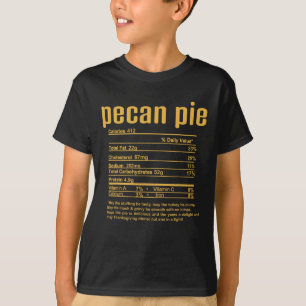 Camiseta Fatos Nutricionais da Torta de Pecan do Dia de Açã