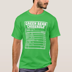 Camiseta Fatos Nutricionais de Ação de Graças Casserole de