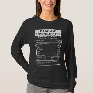 Camiseta Fatos Nutricionais de Administrador de Banco de Da