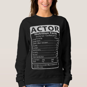 Camiseta Fatos Nutricionais de Ator Humor Gráfico Sarcástic