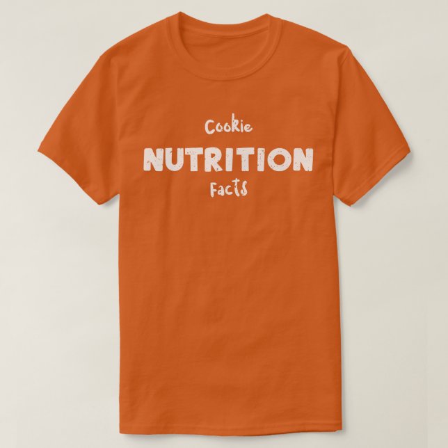 Camiseta Fatos Nutricionais de Biscoito de AssarAção de Gra (Frente do Design)