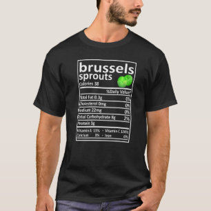Camiseta Fatos Nutricionais de Couve-flor de Bruxelas Dia d