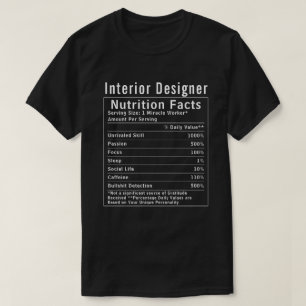 Camiseta Fatos Nutricionais de Designer de Interiores Engra