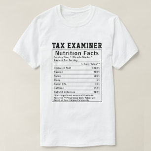 Camiseta Fatos Nutricionais de Examinador de Impostos Engra