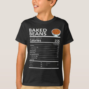 Camiseta Fatos Nutricionais de Feijão Cozido Dia de Ação de