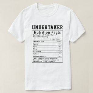 Camiseta Fatos Nutricionais de Fúnebre Engraçado Presente d