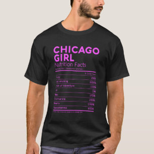 Camiseta Fatos Nutricionais de Garota de Chicago Mulher de