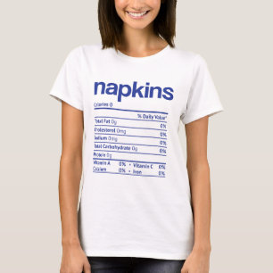Camiseta Fatos Nutricionais de Guardanapos Engraçados Dia d