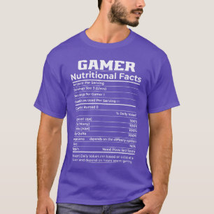Camiseta Fatos Nutricionais de Jogador Jogos Vídeo Engraçad