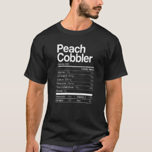 Camiseta Fatos Nutricionais de Peach Cobbler 2021 Ação de G