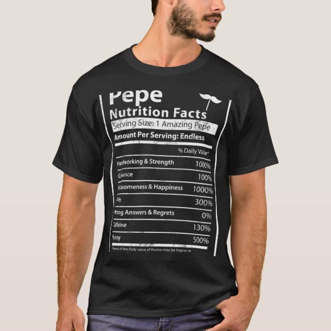 Camiseta Fatos Nutricionais de Pepe (Frente)