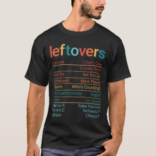 Camiseta Fatos Nutricionais de Restos Receita Engraçada Dia