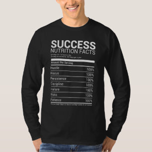 Camiseta Fatos Nutricionais de Sucesso Ingredientes Motivaç