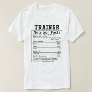 Camiseta Fatos Nutricionais Divertidos para Treinadores Pre