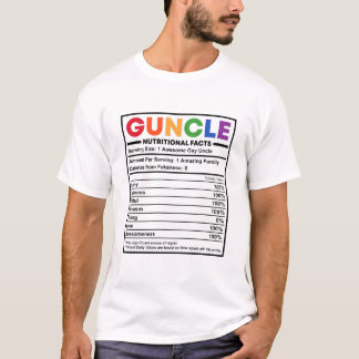Camiseta Fatos Nutricionais do Arco-Íris do gay Unlce Pride