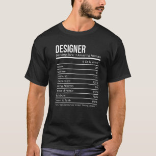 Camiseta Fatos Nutricionais do designer