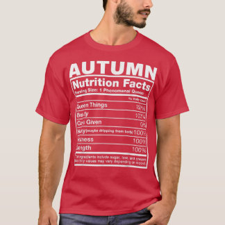 Camiseta Fatos Nutricionais do outonoNome do outono Anivers