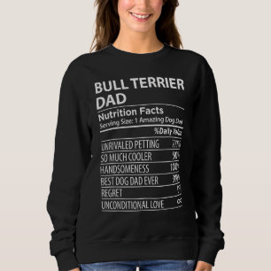 Camiseta Fatos Nutricionais do Pai Bull Terrier Bull Terri