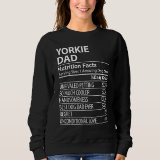 Camiseta Fatos Nutricionais do Papai Yorkie Engraçado Dono