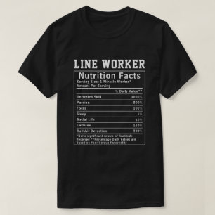 Camiseta Fatos Nutricionais do Trabalhador de Linha Engraça