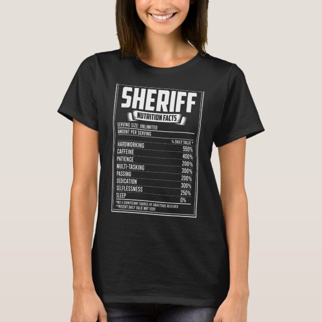 Camiseta Fatos Nutricionais do Xerife (Frente)