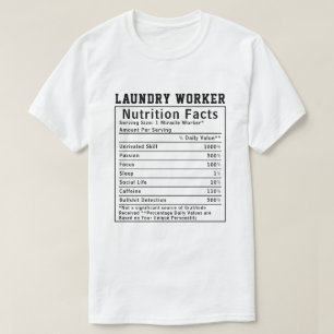 Camiseta Fatos Nutricionais Engraçados do Trabalhador de La