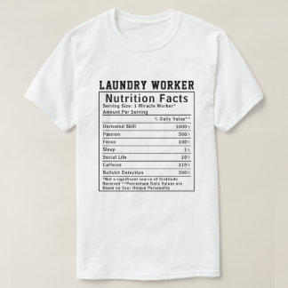 Camiseta Fatos Nutricionais Engraçados do Trabalhador de La