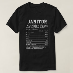 Camiseta Fatos Nutricionais Engraçados para Faxineiro Prese
