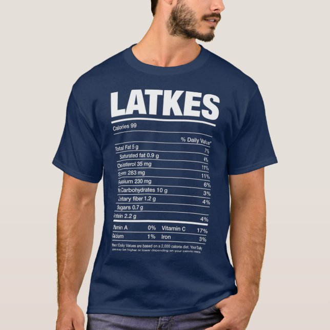 Camiseta Fatos Nutricionais Latem Presentes de Comida de Fé (Frente)
