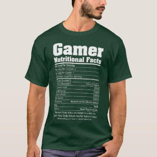 Camiseta FATOS NUTRICIONAIS PARA JOGOS Legal Jogo Fu