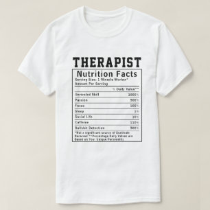 Camiseta Fatos Nutricionais Terapistas Engraçados Funcionar