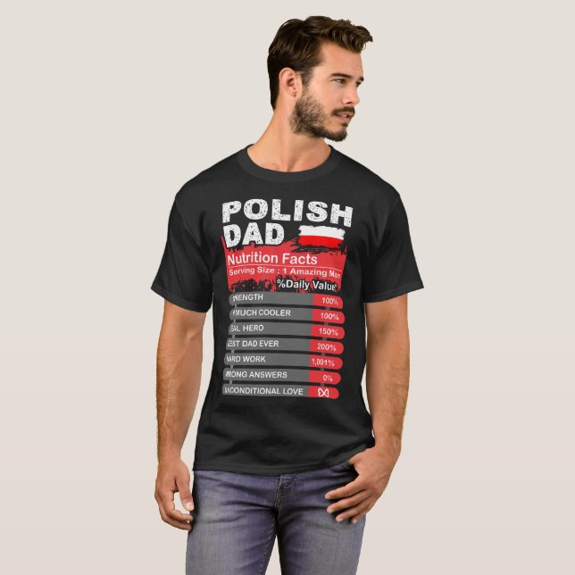 Camiseta Fatos poloneses da nutrição do pai que servem o (Frente Completa)