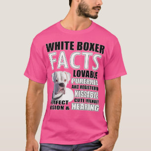 Camiseta Fatos sobre Cães Boxer Brancos
