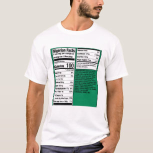 Camiseta Fatos sobre Homens Nigerianos - Nutricionais