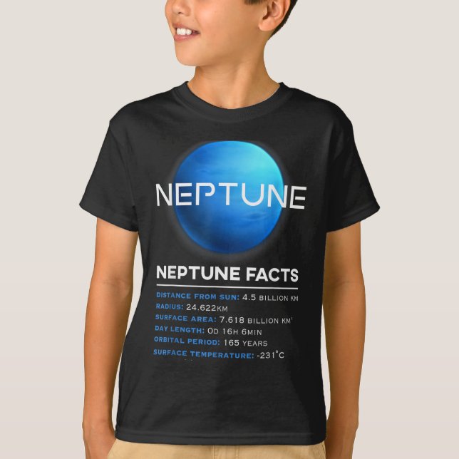 Camiseta Fatos sobre Netuno - Astronomia Espacial Planeta A (Frente)