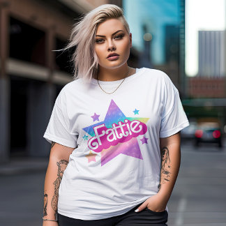 Camiseta Fattie Plus Size BBW Fat Girl Retro 90's Style