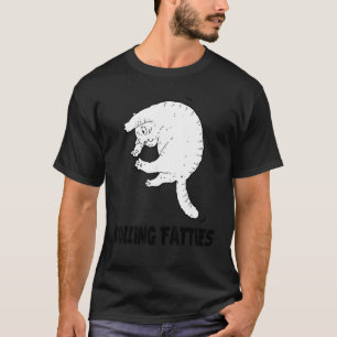 Camiseta Fatties Rolando Gato Gato Roupas Pai do Gato Mãe