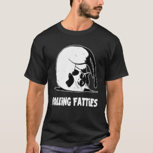 Camiseta Fatties Rolando Gato Gato Roupas Pai do Gato Mãe
