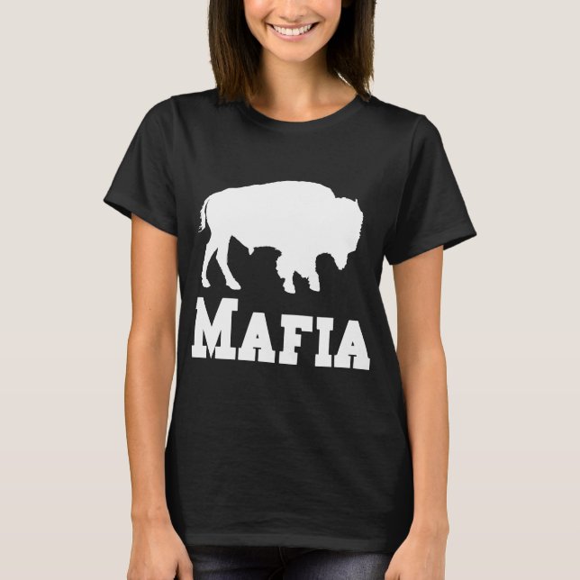 Camiseta fatura o presente da máfia da máfia para o (Frente)