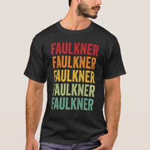 Camiseta Faulkner County Design de texto Arco-íris do Arkan