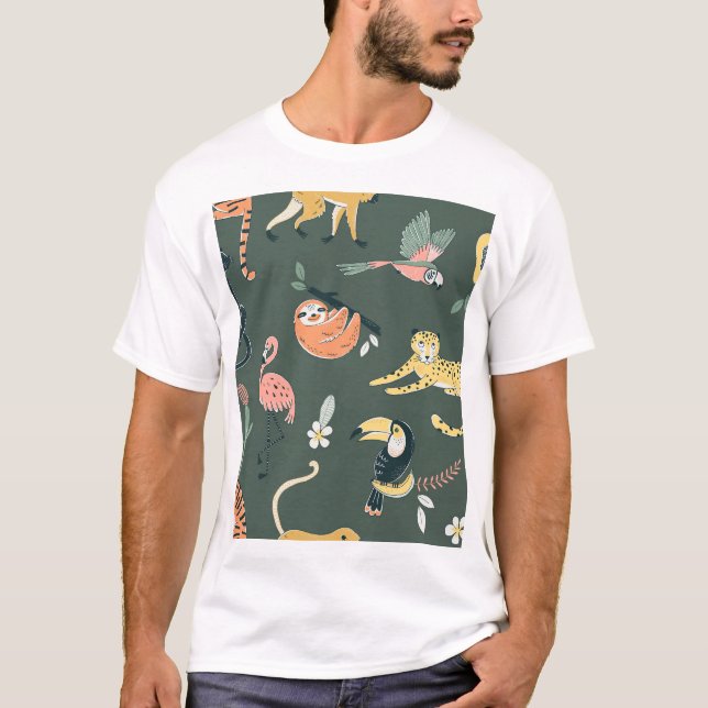 Camiseta Fauna Selva Vintage Flora (Frente)